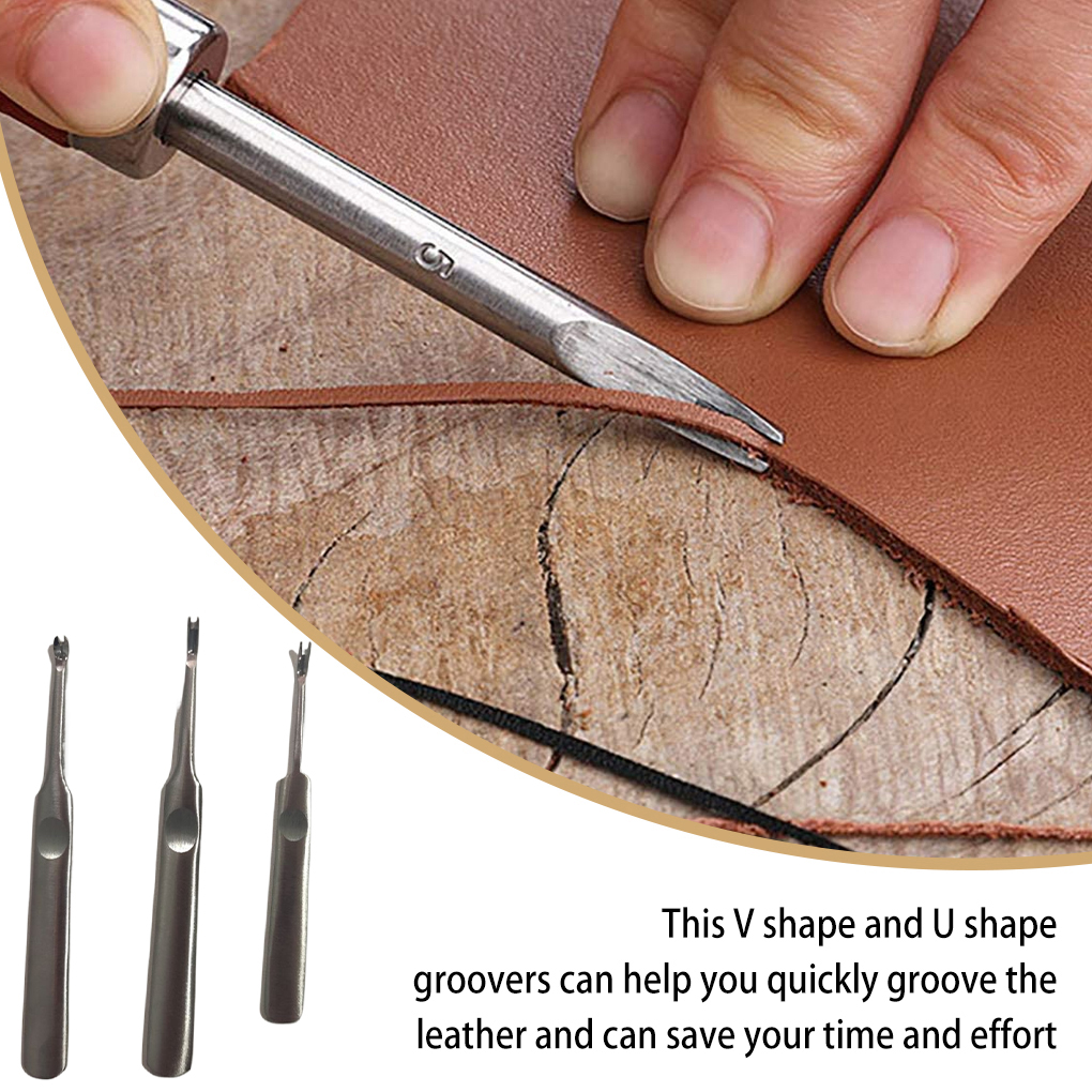 Leather Edge Beveler - 3 Pieces/Set Professional Leather Edge Beveler