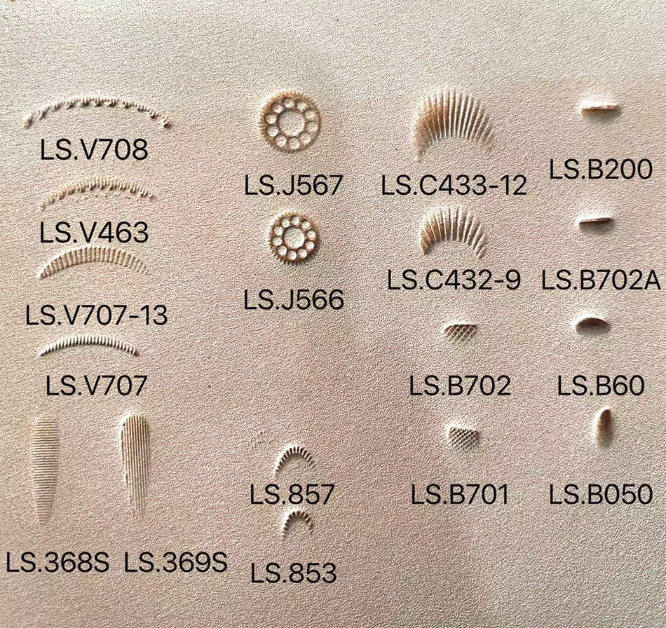 Leatherwork Embossing - Leather/leatherwork, Tang Dynasty motifs. Basic 18-piece