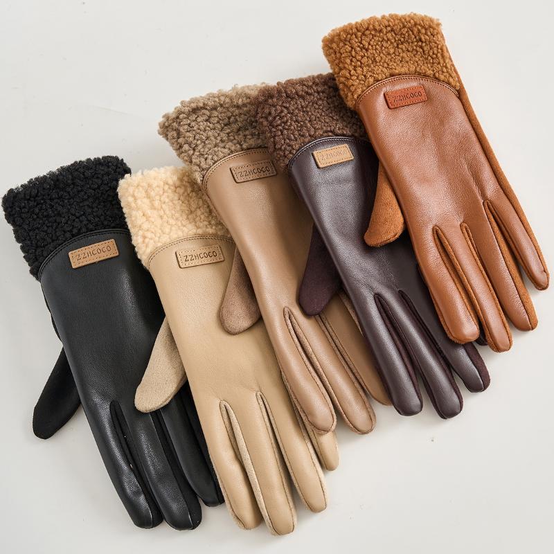 Leather Work Winter Gloves - 1Pair New Winter Thickened Fleece Lined