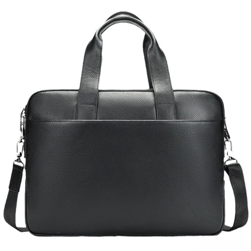 Leatherworking Classic - Men's Convertible Genuine Leather Briefcase Laptop