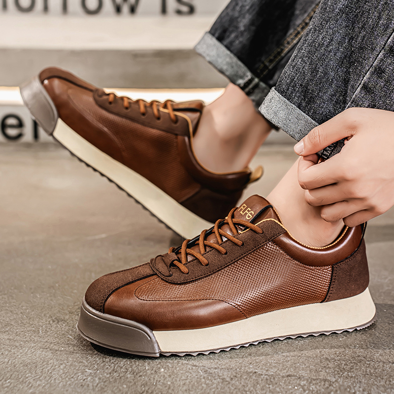 New Men Leather Casual Shoes O - Leatherworking Classic recensie en prijs