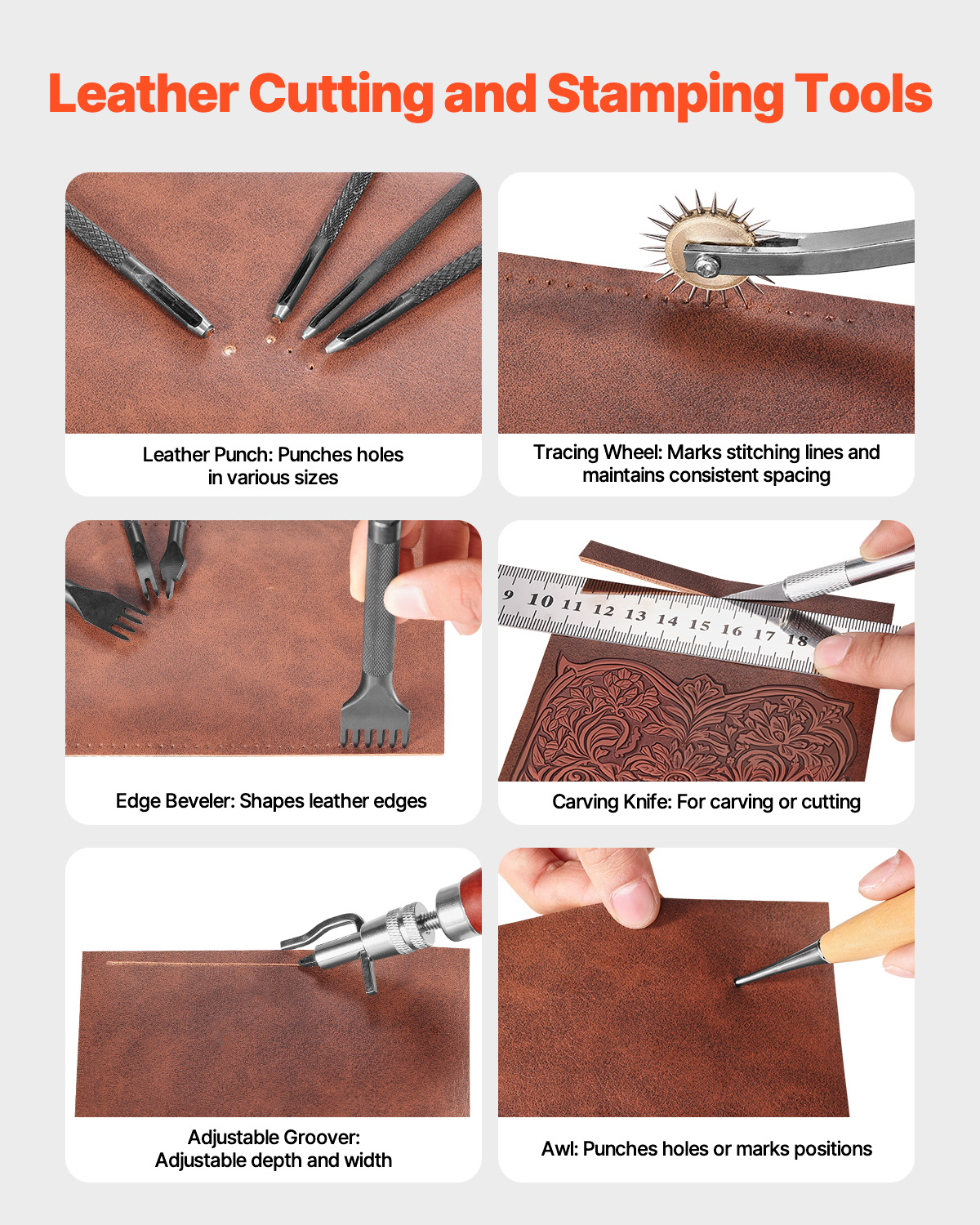 SucceBuy 38/59/61/72/92PCs Lea - Leather Work Organiser recensie en prijs