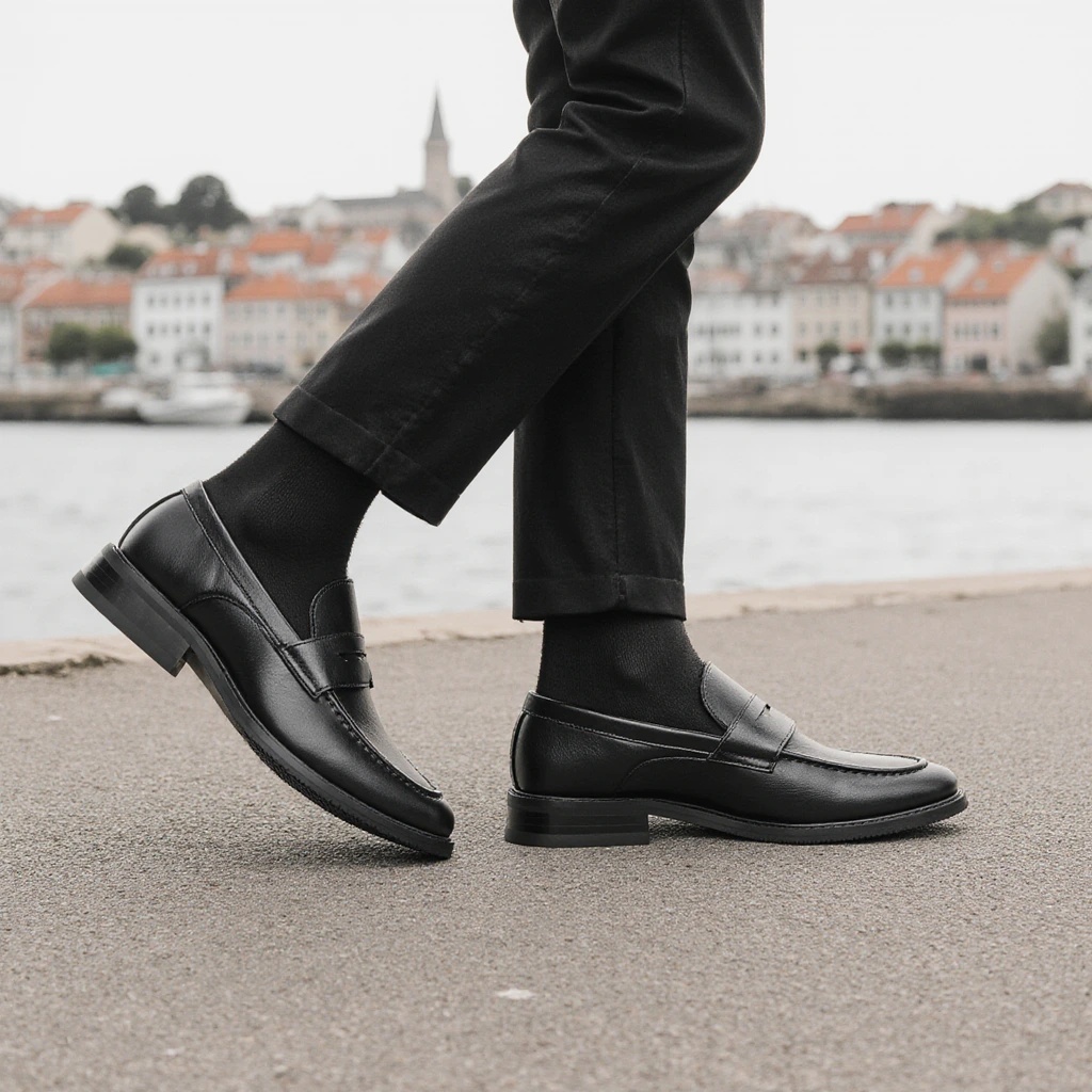 Men's Black Penny Loafers Clas - Leatherworking Classic recensie en prijs