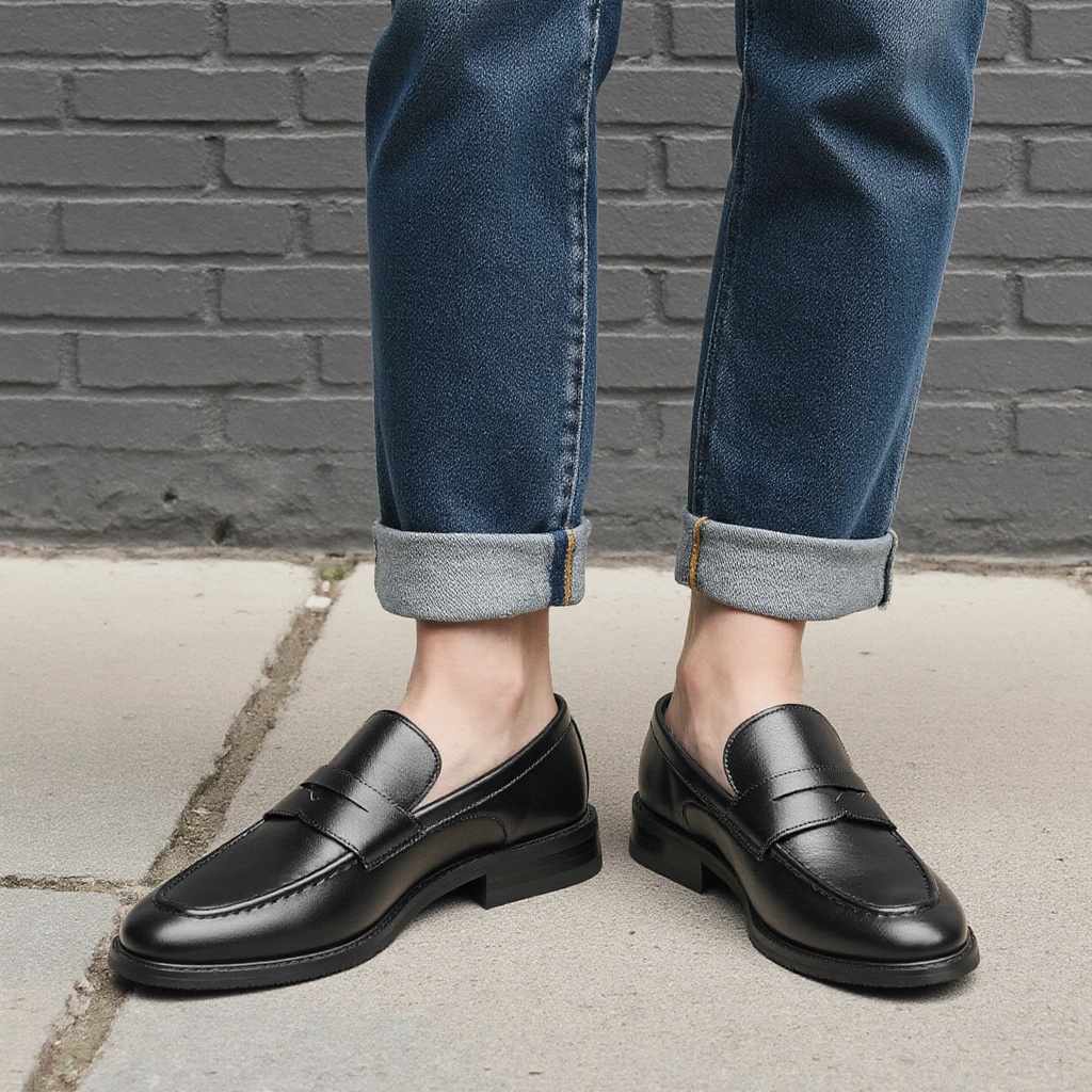 Men's Black Penny Loafers Clas - Leatherworking Classic recensie en prijs