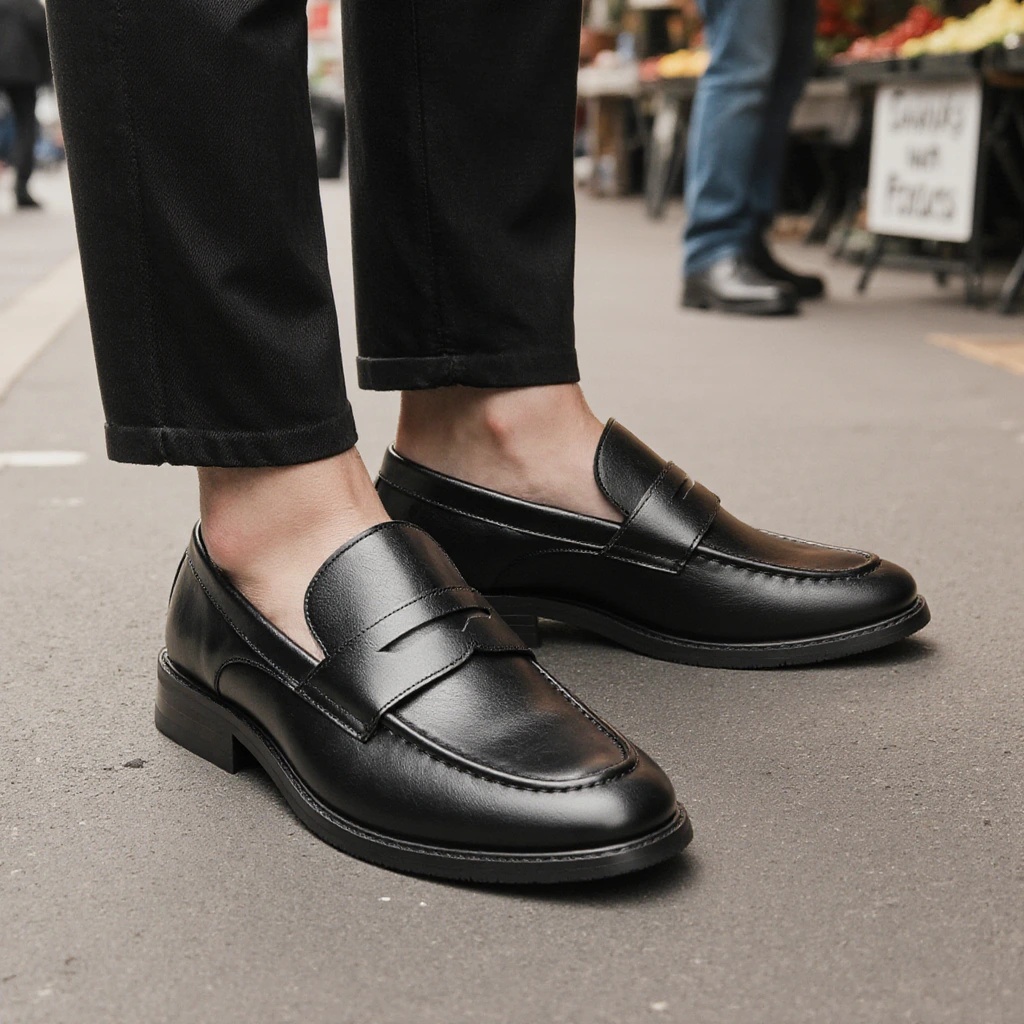 Men's Black Penny Loafers Clas - Leatherworking Classic recensie en prijs