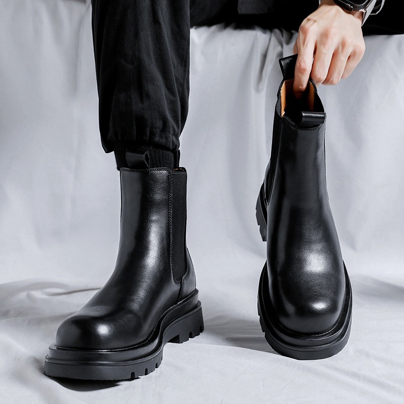 British 2025 Men Leather Boots - Leather Work Fabric recensie en prijs