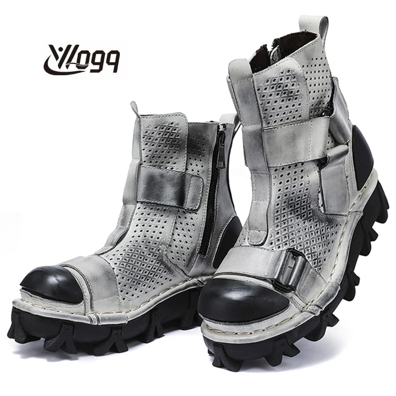Men's Genuine Leather Motorcyc - Leather Work Fabric recensie en prijs