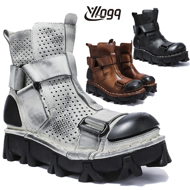 Men's Genuine Leather Motorcyc - Leather Work Fabric recensie en prijs