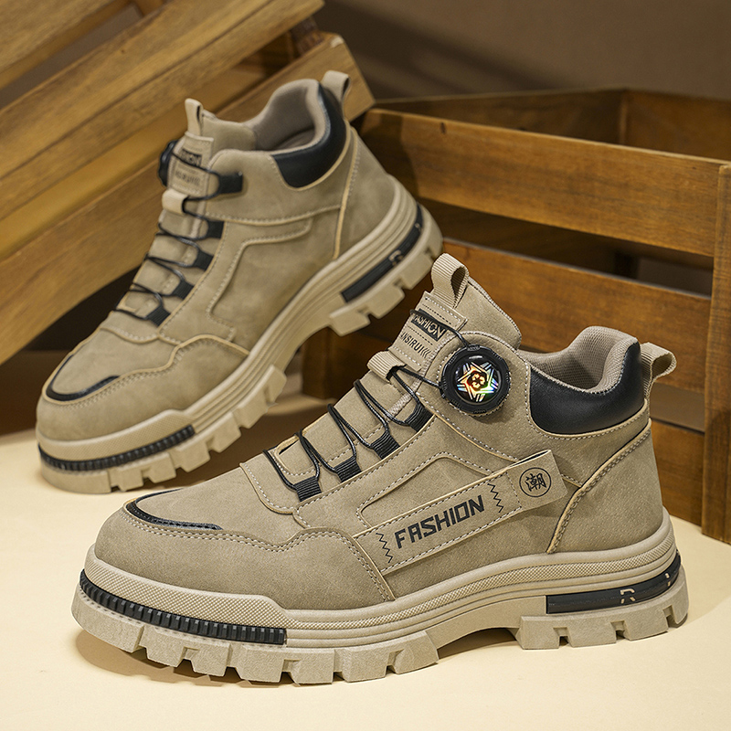 Men's Mid Top Work Boots Chunk - Leather Work Fabric recensie en prijs