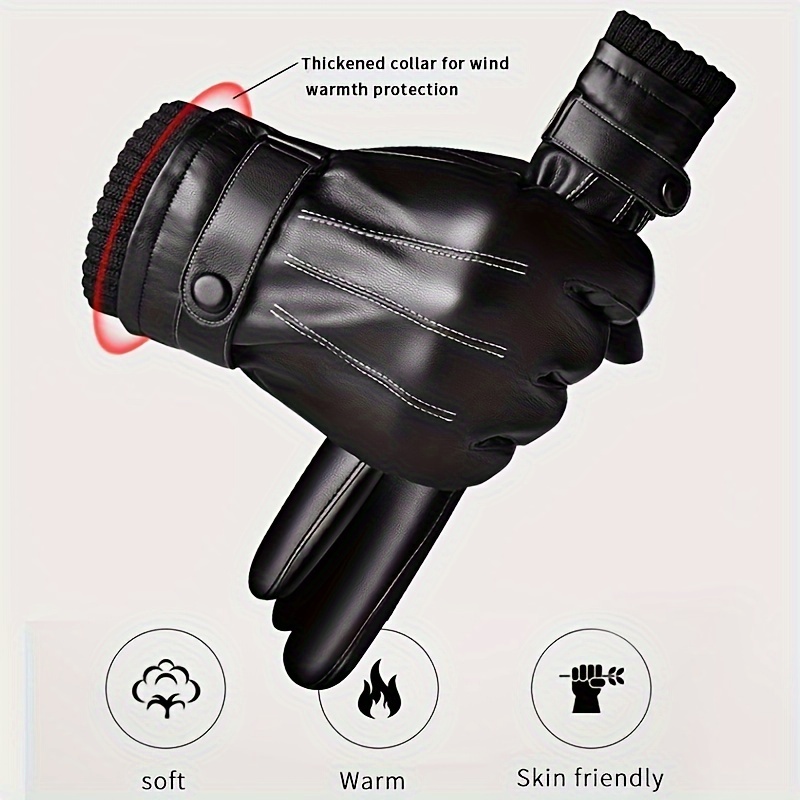 1Pair Winter Gloves Warm Drivi - Leather Work Winter Gloves recensie en prijs