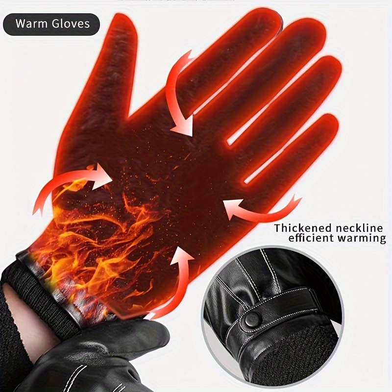 1Pair Winter Gloves Warm Drivi - Leather Work Winter Gloves recensie en prijs