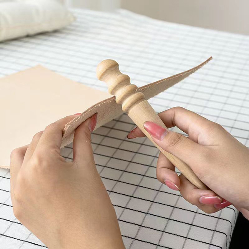 1PC Wood Leather Solid Wood Ro - Leather Work Organiser recensie en prijs
