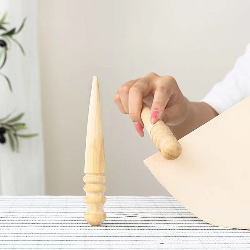1PC Wood Leather Solid Wood Ro - Leather Work Organiser recensie en prijs