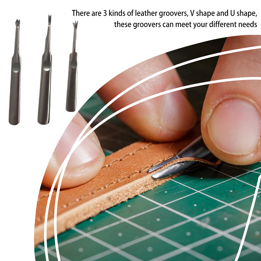 3 Pieces/Set Professional Leat - Leather Edge Beveler recensie en prijs