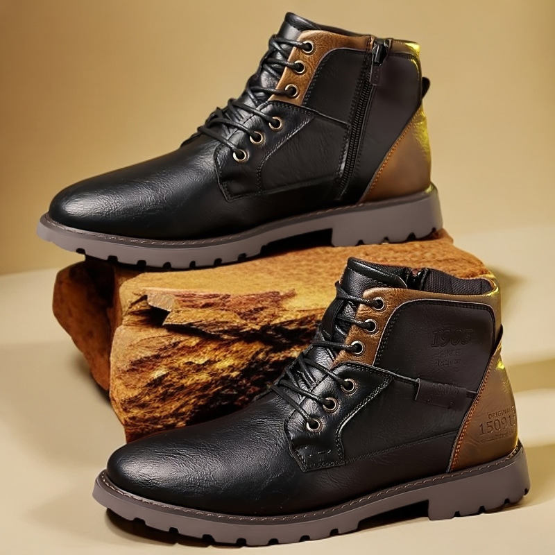 Leather Men Ankle Boots Plus S - Leather Work Fabric recensie en prijs