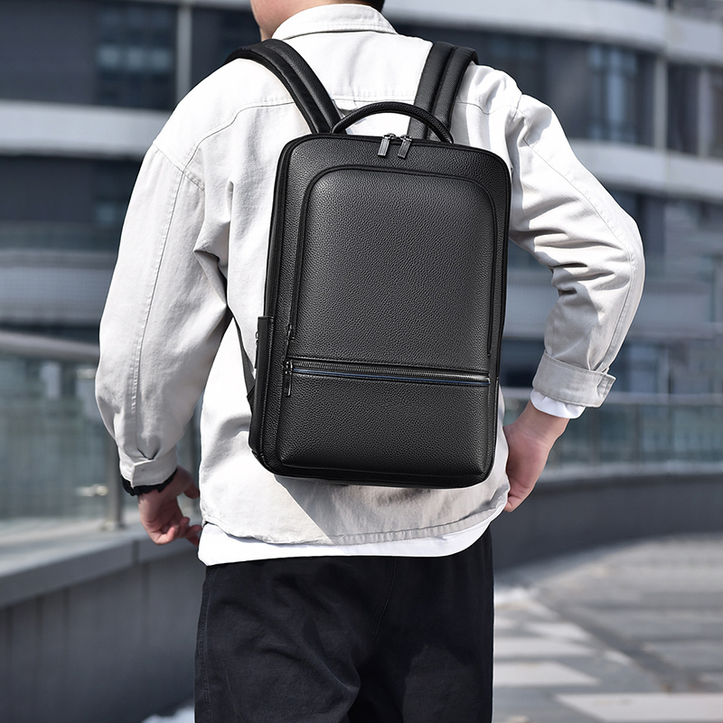 PU Leather Men's Backpack USB  - Leather Work Bag recensie en prijs