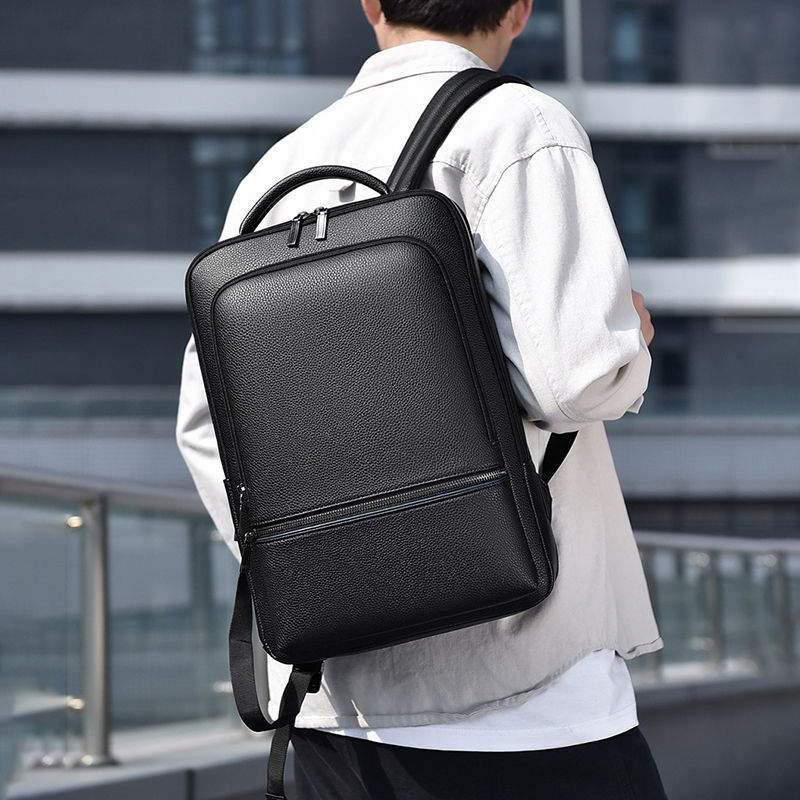 PU Leather Men's Backpack USB  - Leather Work Bag recensie en prijs