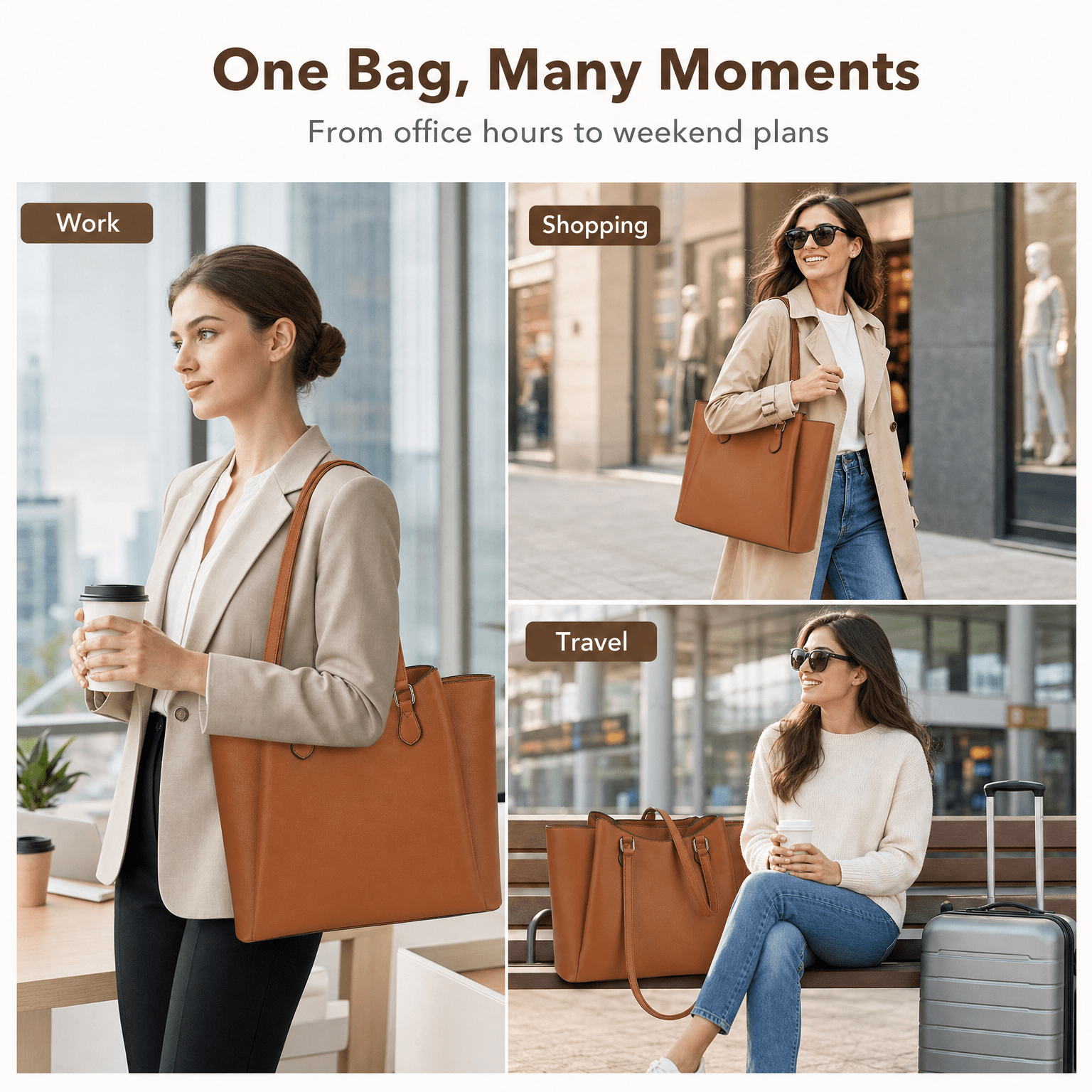 Tote Bag for Women, Large PU L - Leather Work Bag recensie en prijs
