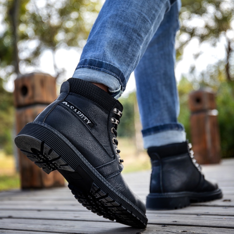 Men Boots Outdoor Leather Ankl - Leatherworking Classic recensie en prijs