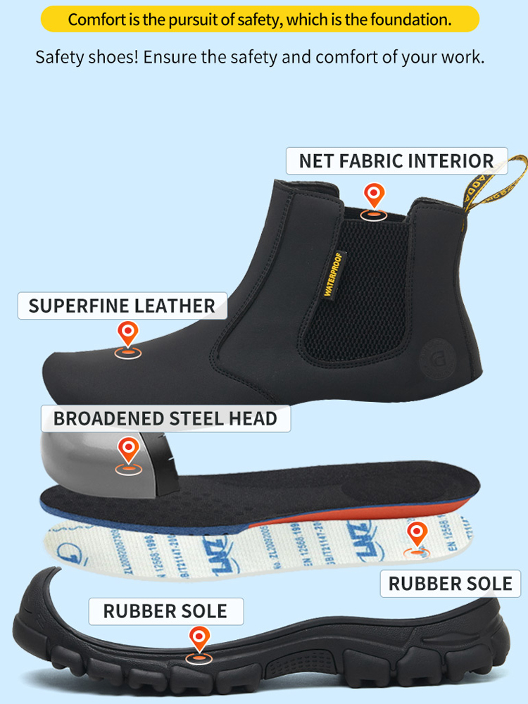 Waterproof Work Boots Men Punc - Leather Work Fabric recensie en prijs