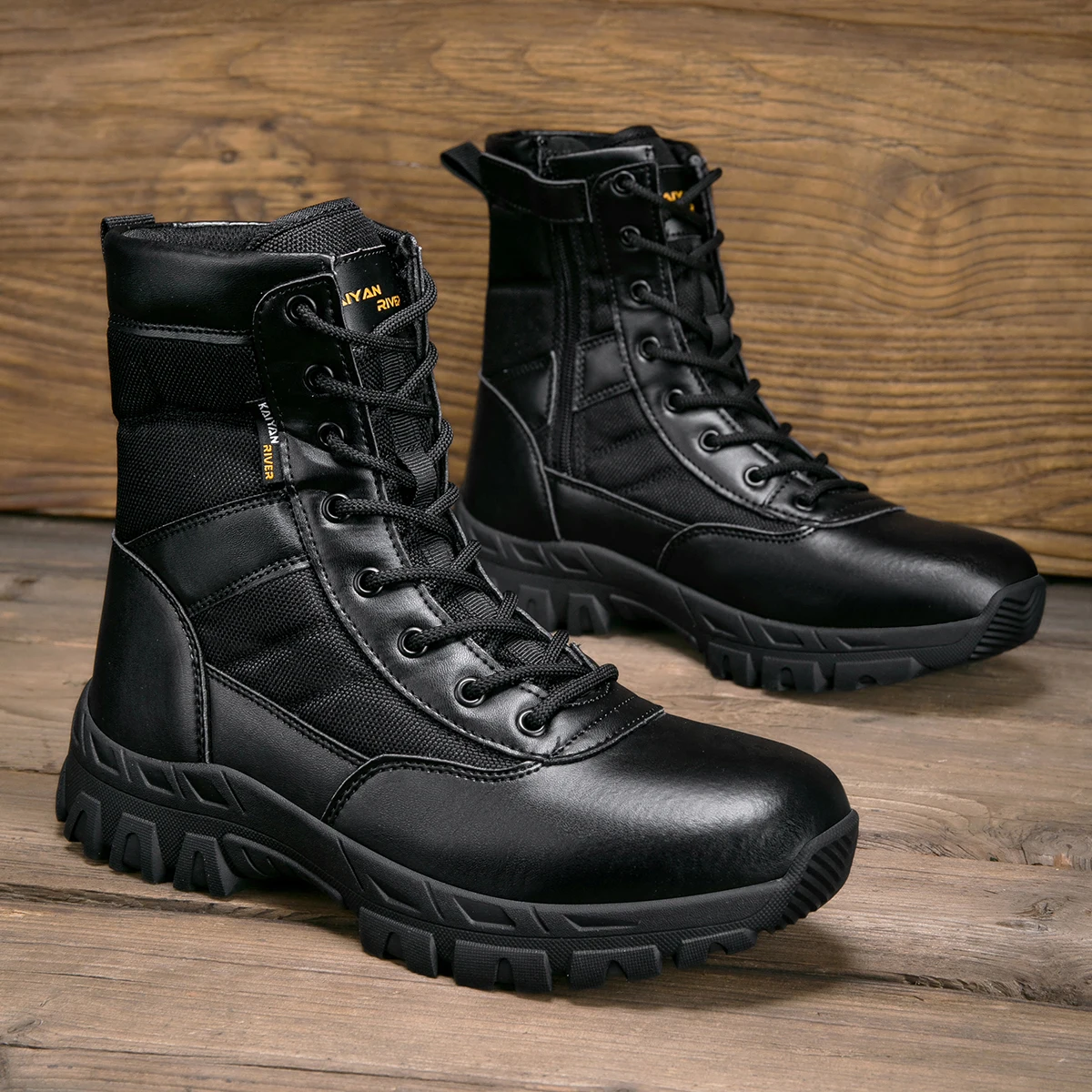 Men's Outdoor Hiking Shoes Hig - Leather Work Fabric recensie en prijs