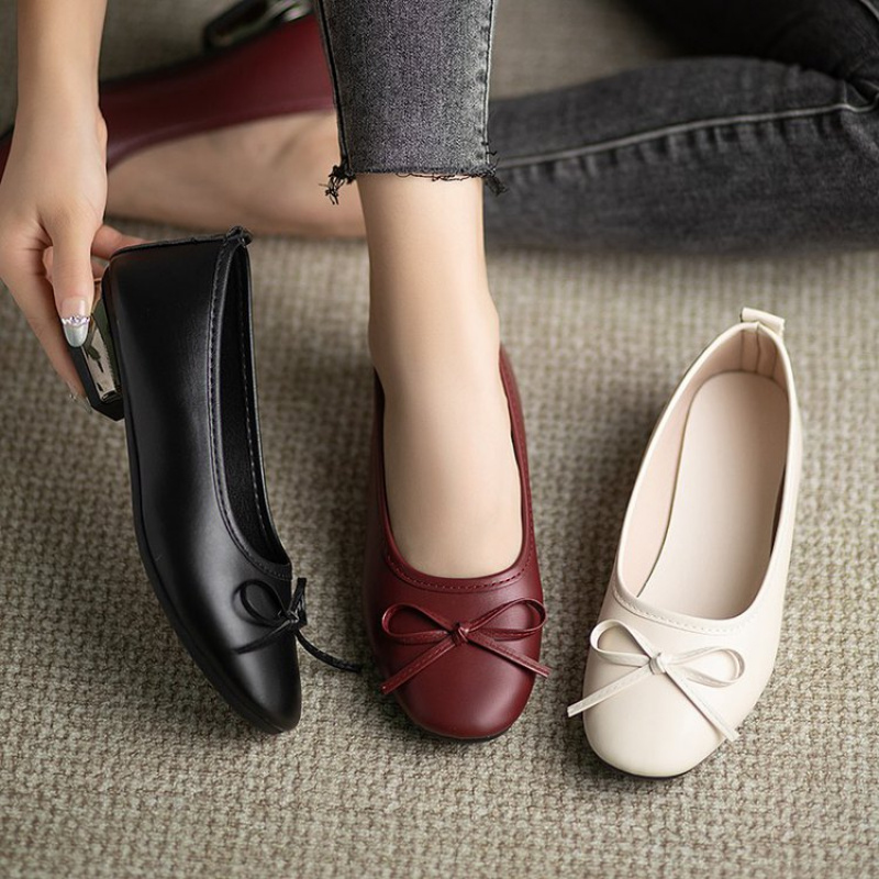 Elegant Bowknot Flat Shoes for - Leather Work recensie en prijs