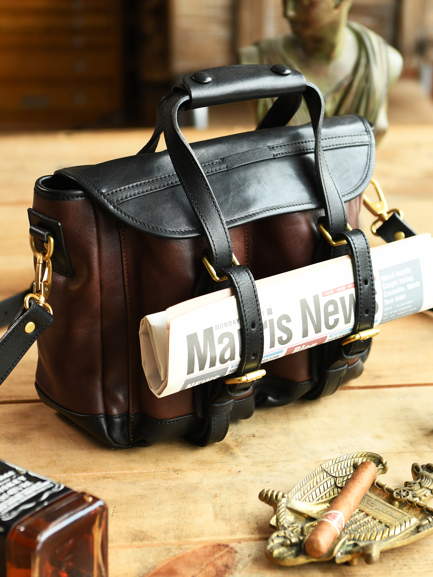 Vintage high quality first lay - Leather Work Bag recensie en prijs