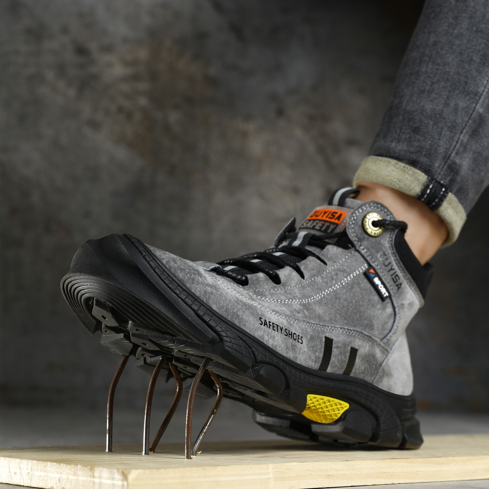 Men's work shoes with rubber s - Leather Work Fabric recensie en prijs