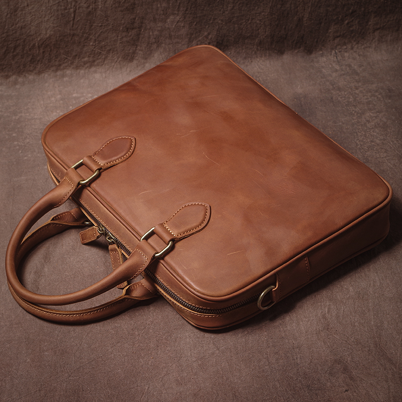 GURO Men Crazy Horse Cowhide B - Leather Work Bag recensie en prijs