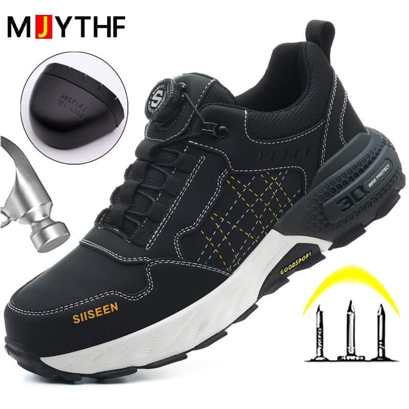 Black Leather Safety Shoes Sec - Leather Work Fabric recensie en prijs