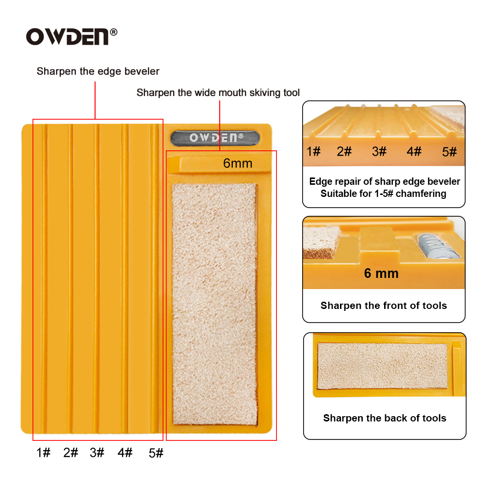 OWDEN New Patent Sharpeners Ex - Leather Edge Beveler recensie en prijs