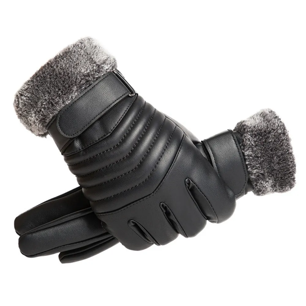 Gloves Winter MEN'S Fur Mouth  - Leather Work Winter Gloves recensie en prijs