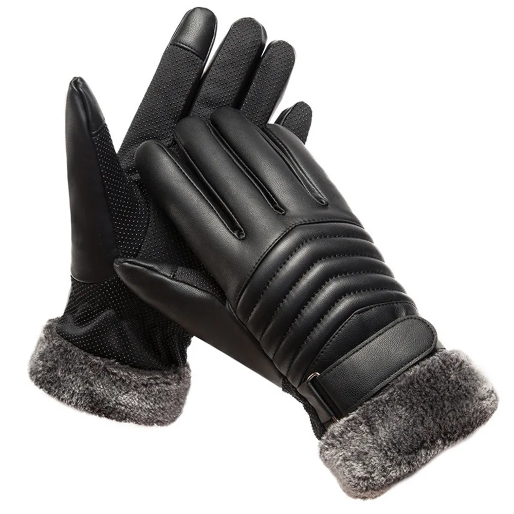 Gloves Winter MEN'S Fur Mouth  - Leather Work Winter Gloves recensie en prijs